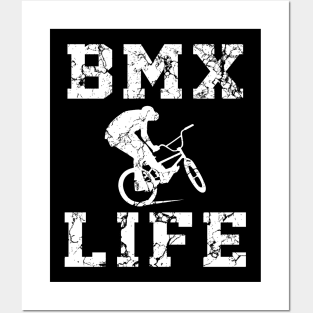 BMX Life Distressed Bike Rider BMX For Jersey Lovers Posters and Art